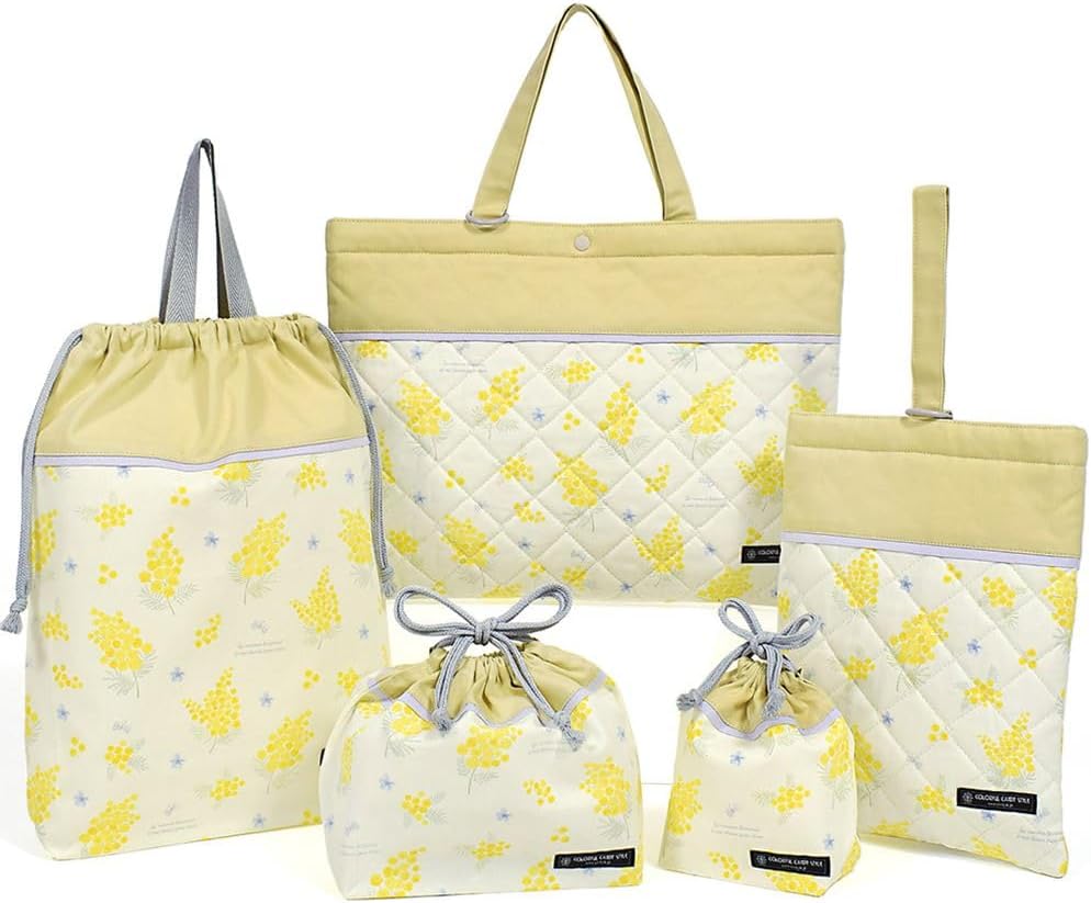 レッスンバック 女の子 黒 上履き入れ ナップサック 給食袋 シンプル